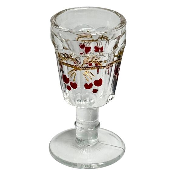 VTG American Girl Samantha Victorian Lemonade Mosser Glass GOBLET 3" Water Glass - Picture 5 of 5
